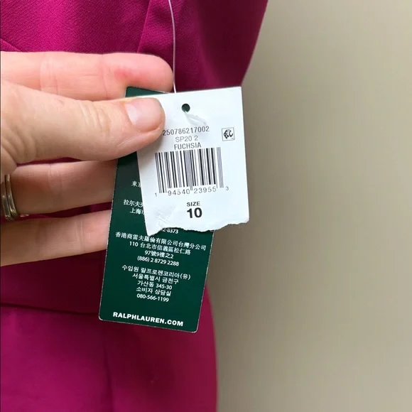 NWT Ralph Lauren Magenta Sleeveless Midi‎ Dress - Picture 3 of 9